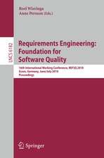 Requirements Engineering: Foundation for Software Quality: 16th International Working Conference, REFSQ 2010, Essen, Germany, June 30-July 2, 2010. Proceedings