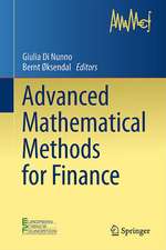 Advanced Mathematical Methods for Finance