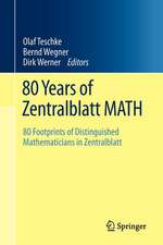 80 Years of Zentralblatt MATH: 80 Footprints of Distinguished Mathematicians in Zentralblatt