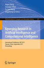 Emerging Research in Artificial Intelligence and ComputationaI Intelligence: International Conference, AICI 2011, Taiyuan, China, September 23-25, 2011. Proceedings