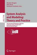 System Analysis and Modeling: Theory and Practice: 7th International Workshop, SAM 2012, Innsbruck, Austria, October 1-2, 2012, Revised Selected Papers