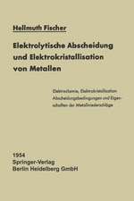 Elektrolytische Abscheidung und Elektrokristallisation von Metallen