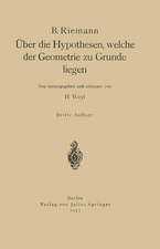 Über die Hypothesen, welche der Geometrie zu Grunde liegen