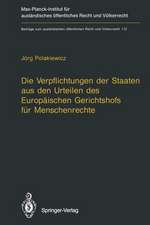 Die Verpflichtungen der Staaten aus den Urteilen des Europäischen Gerichtshofs für Menschenrechte / The Obligations of States Arising from the Judgments of the European Court of Human Rights