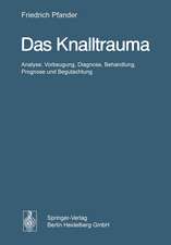 Das Knalltrauma: Analyse, Vorbeugung, Diagnose, Behandlung, Prognose und Begutachtung