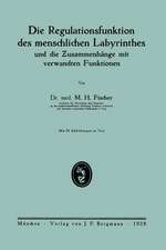 Die Regulationsfunktion des menschlichen Labyrinthes und die Zusammenhänge mit verwandten Funktionen