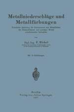 Metallniederschläge und Metallfärbungen: Praktische Anleitung für Galvaniseure und Metallfärber der Schmuckwaren- und sonstiger Metall verarbeitenden Industrien