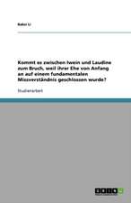 Kommt es zwischen Iwein und Laudine zum Bruch, weil ihrer Ehe von Anfang an auf einem fundamentalen Missverständnis geschlossen wurde?