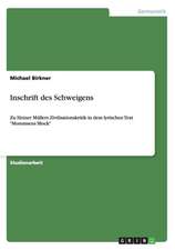 Inschrift Des Schweigens