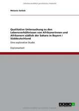 Qualitative Untersuchung zu den Lebensverhältnissen von Afrikanerinnen und Afrikanern südlich der Sahara in Bayern / Süddeutschland