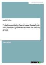 Frühdiagnostik im Bereich der Dyskalkulie und Fördermöglichkeiten durch die soziale Arbeit