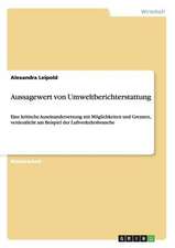 Aussagewert von Umweltberichterstattung