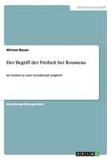 Der Begriff der Freiheit bei Rousseau