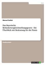 Das Bayerische Behindertengleichstellungsgesetz - Ein Überblick mit Bedeutung für die Praxis