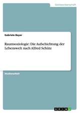 Raumsoziologie: Die Aufschichtung der Lebenswelt nach Alfred Schütz