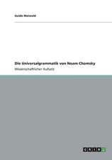 Die Universalgrammatik von Noam Chomsky