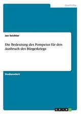 Die Bedeutung des Pompeius für den Ausbruch des Bürgerkriegs