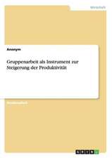 Gruppenarbeit ALS Instrument Zur Steigerung Der Produktivitat: Aspect of Development