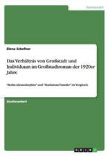 Das Verhältnis von Großstadt und Individuum im Großstadtroman der 1920er Jahre