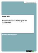 Rezension zu Paul Willis: Spaß am Widerstand