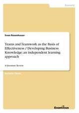 Teams and Teamwork as the Basis of Effectiveness / Developing Business Knowledge: an independent learning approach