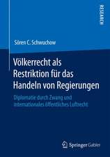 Völkerrecht als Restriktion für das Handeln von Regierungen: Diplomatie durch Zwang und internationales öffentliches Luftrecht