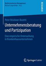 Unternehmensberatung und Partizipation: Eine empirische Untersuchung in Krankenhausunternehmen