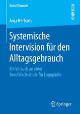 Systemische Intervision für den Alltagsgebrauch: Ein Versuch an einer Berufsfachschule für Logopädie