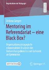 Mentoring im Referendariat - eine Black Box?