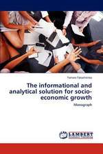 The informational and analytical solution for socio-economic growth