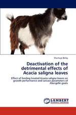 Deactivation of the detrimental effects of Acacia saligna leaves