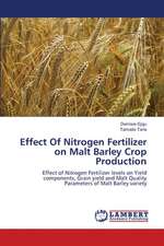 Effect Of Nitrogen Fertilizer on Malt Barley Crop Production