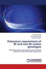 Potassium requirement of Bt and non-Bt cotton genotypes