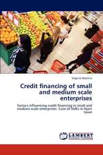 Credit financing of small and medium scale enterprises