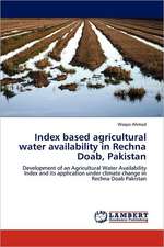 Index based agricultural water availability in Rechna Doab, Pakistan