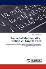 Remedial Mathematics: Online vs. Face-to-Face