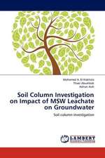 Soil Column Investigation on Impact of MSW Leachate on Groundwater