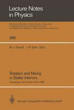 Rotation and Mixing in Stellar Interiors: Proceedings of the Workshop Frontiers in Stellar Structure Theory, Held in Honor of Professor Evry Schatzman in Les Houches, France, June 19–25, 1989