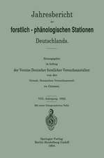 Jahresbericht der forstlich-Phänologischen Stationen Deutschlands