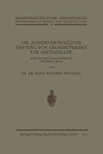 Die Ausservertragliche Haftung von Grossbetrieben für Angestellte: Eine Rechtsvergleichende Untersuchung