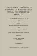 Vergleichende Leitfähigkeitsmessungen an Narkotisierten Muskel- und Bindegewebs-Membranen: Inaugural-Dissertation zur Erlangung der Doktorwürde in der Medizin, Chirurgie und Geburtshilfe der Hohen Medizinischen Fakultät der Georg August-Universität zu Göttingen