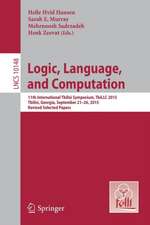 Logic, Language, and Computation: 11th International Tbilisi Symposium on Logic, Language, and Computation, TbiLLC 2015, Tbilisi, Georgia, September 21-26, 2015, Revised Selected Papers