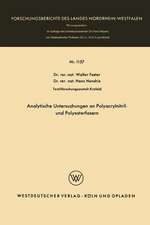 Analytische Untersuchungen an Polyacrylnitril- und Polyesterfasern