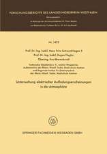 Untersuchung elektrischer Aufladungserscheinungen in der Atmosphäre