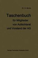 Taschenbuch für Mitglieder von Aufsichtsrat und Vorstand der AG