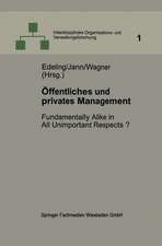 Öffentliches und privates Management: Fundamentally Alike in All Unimportant Respects?