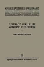 Beiträge zur Lehre von Ding und Gesetz