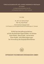 Einfluß des Herstellungsverfahrens auf die physikalischen Eigenschaften von binären Eisen-Nickel-, Eisen-Kupfer- und ternären Eisen-Kupfer- und Nickel-Legierungen bei Anwendung des Doppelpreßverfahrens