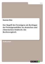 Der Begriff des Vermögens als Rechtsgut der Vermögensdelikte im deutschen und chinesischen Strafrecht. Ein Rechtsvergleich