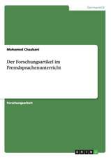 Der Forschungsartikel im Fremdsprachenunterricht